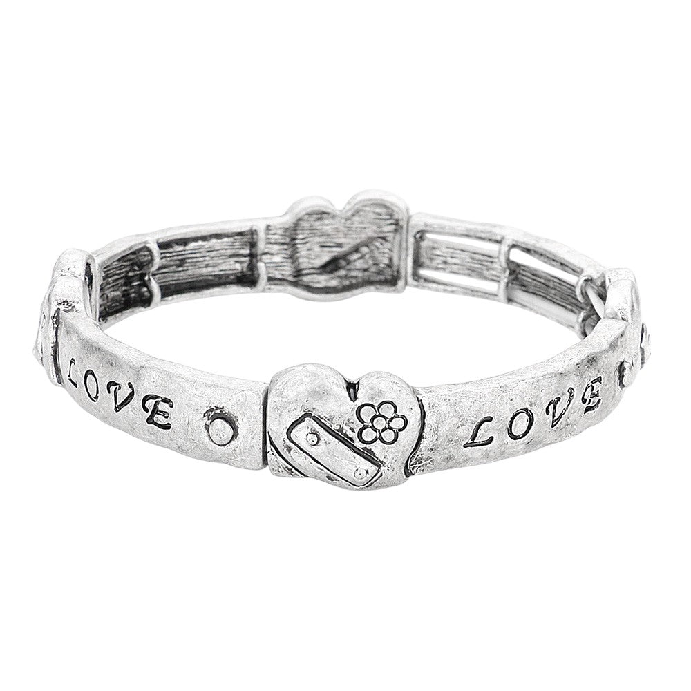 Silver Love Message Stretch Bracelet is a must-have accessory for anyone looking to express their love and affection. The stretch design allows for a comfortable fit, while the bracelet features a beautiful love message that is sure to warm the heart of the recipient. Made with high-quality materials, this bracelet is a meaningful gift that will last for years to come.
