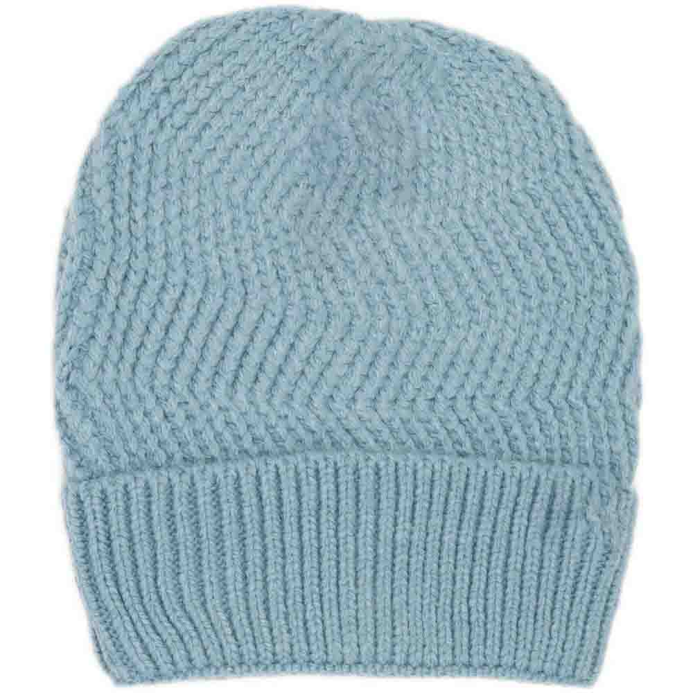 C.C Chevron Knitted Beanie With Cuff Hat