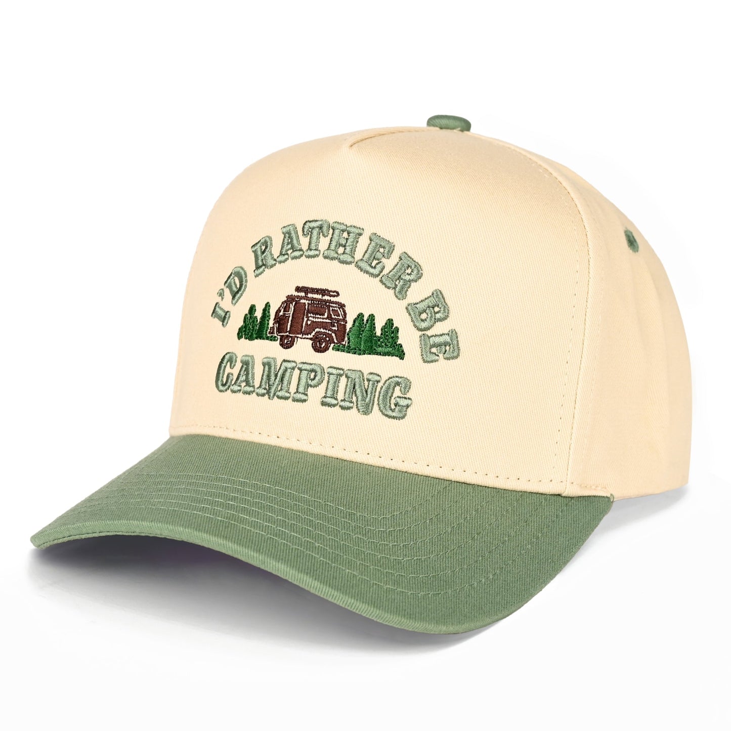 C.C I'D Rather Be Camping Trucker Hat
