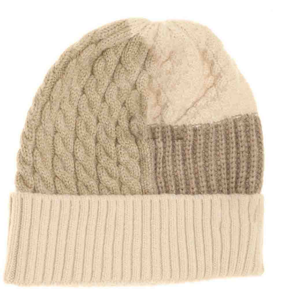 Taupe-Beige-Tri-Color Cuff Beanie offers a refined balance of warmth and style, featuring a distinctive three-tone design that elevates any outfit. Its cuffed construction ensures a secure, comfortable fit, making it an ideal accessory for cold weather. Crafted with quality materials, this beanie provides reliable insulation while maintaining breathability, suitable for both casual and active use.