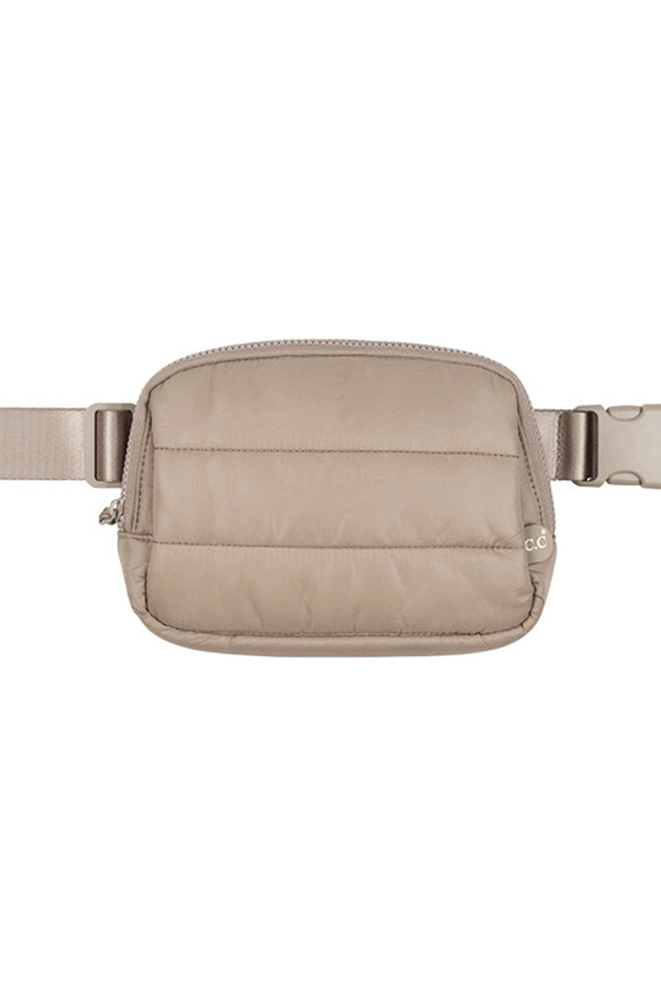 C.C Puffer Padding Fanny Pack - Taupe - Crossbody Bag