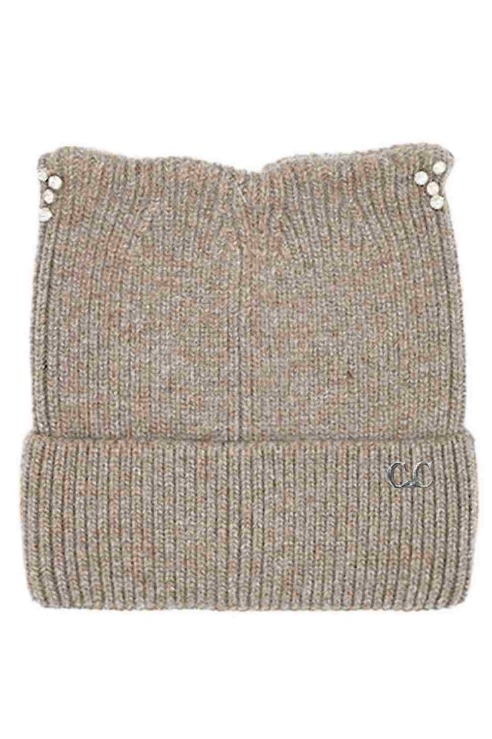 Taupe C.C Rhinestone Cat Ear Cuff Beanie Winter Hat adds playful charm with sparkling rhinestone accents and cute cat-ear detailing for a fun cold-weather statement. Made for cozy warmth and a comfy stretch fit, this beanie keeps you stylish while staying snug all season.
