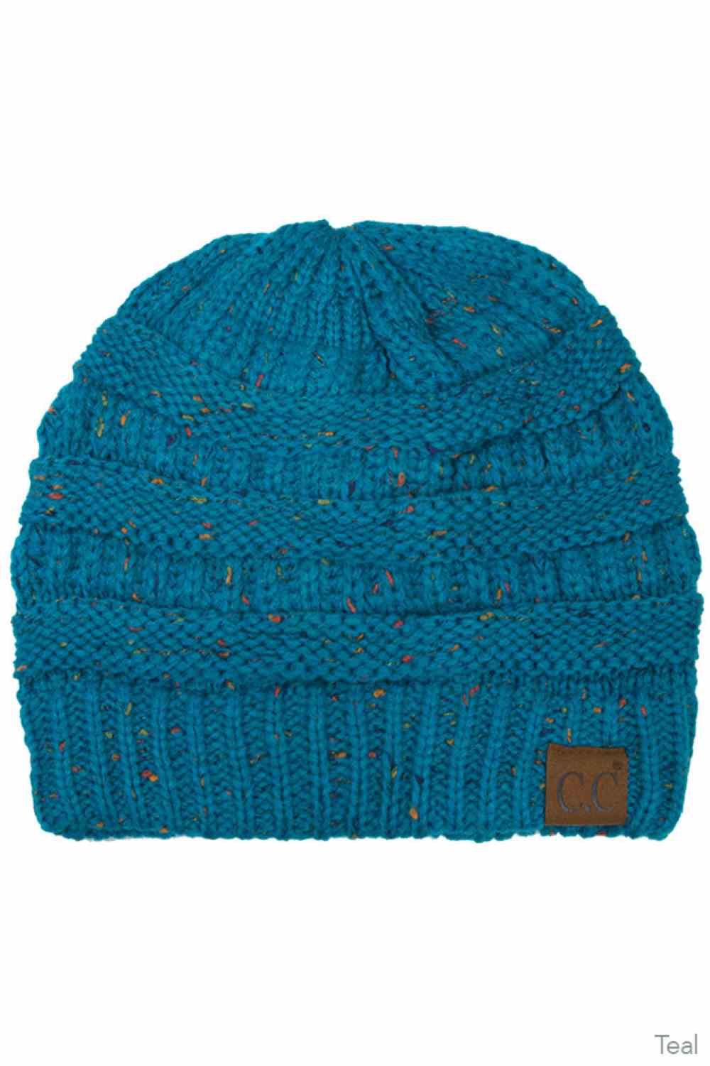 Teal Stay warm with timeless style in this C.C Confetti Cable Knit Beanie. Crafted from 100% soft acrylic, the classic cable knit texture provides excellent insulation while maintaining breathability for all-day comfort. The playful confetti detailing adds visual interest to this versatile essential. Lightweight yet durable, this beanie transitions seamlessly from casual outings to outdoor adventures, making it a reliable choice for any season.