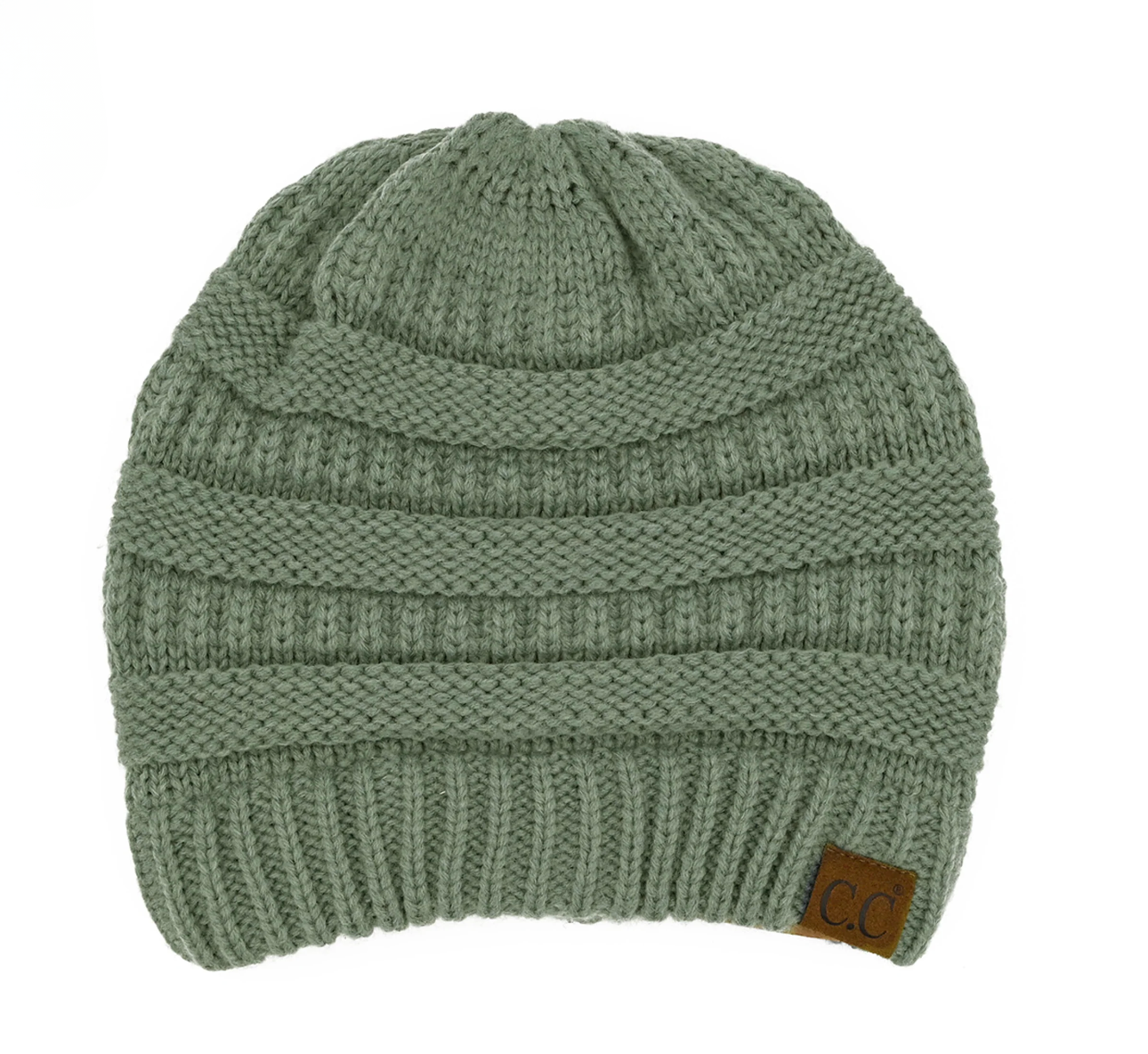C.C Ribbed Kit Solid Color Beanie - Dusty Grey - Beanie Hats