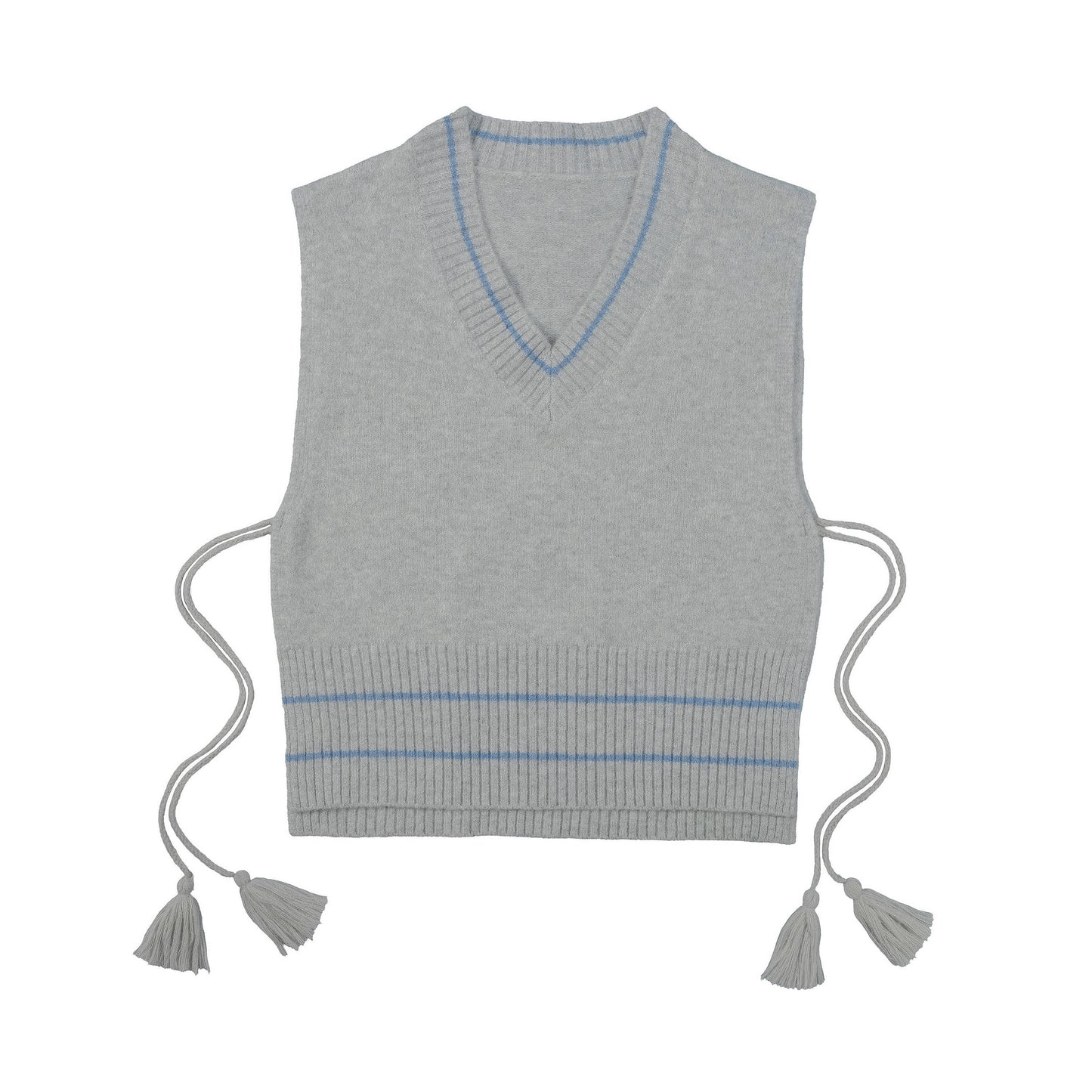 C.C Stripe With Tassel Vest