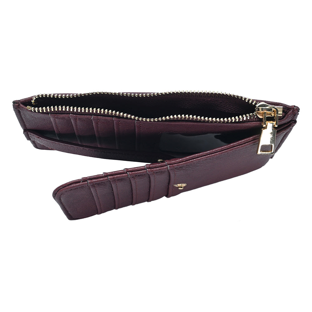 Madeline Love Wine Faux Leather Wallet - Bags & Wallets - desc