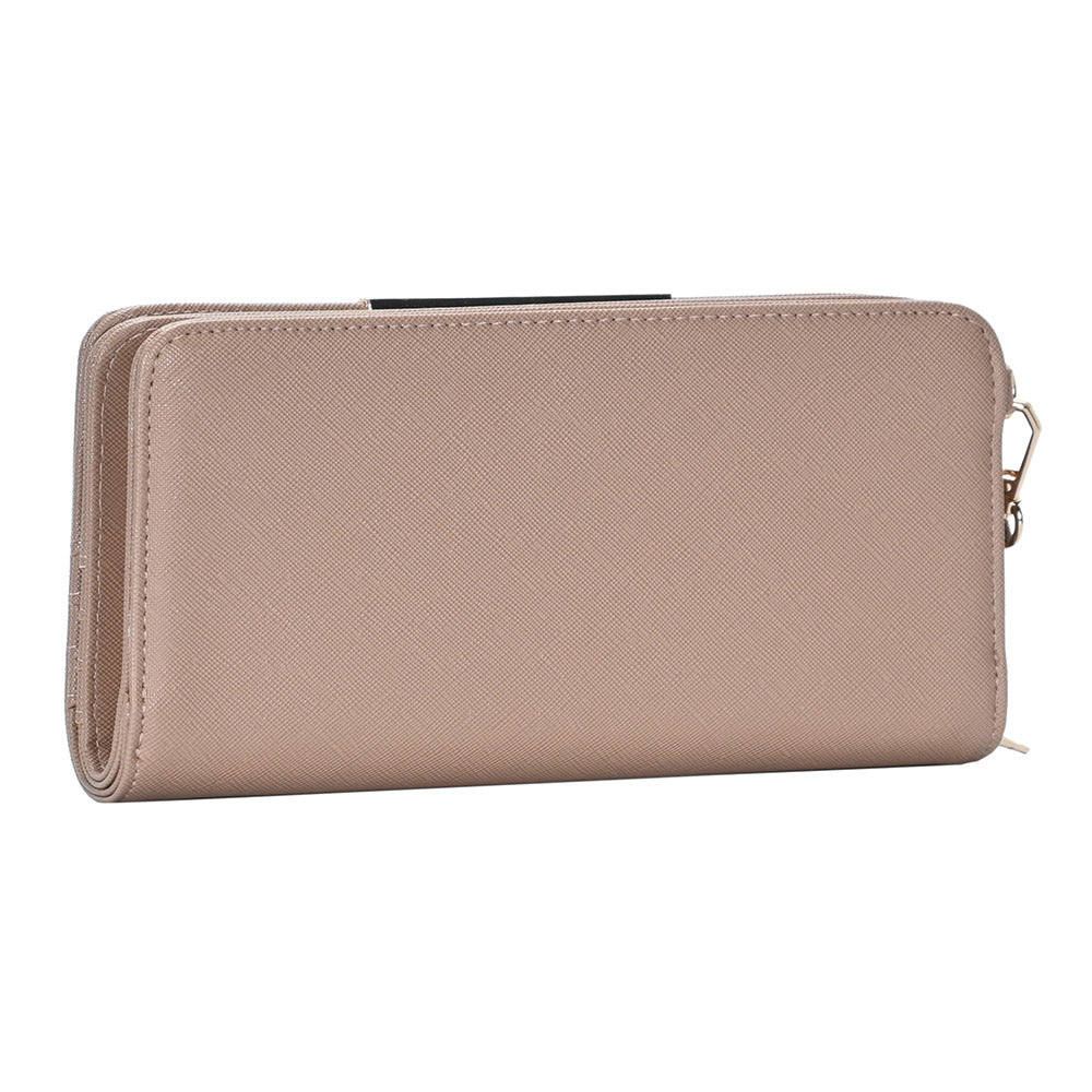 Madeline Love Neutral Faux Leather Zipper Wallet - Bags & Wallets - extra