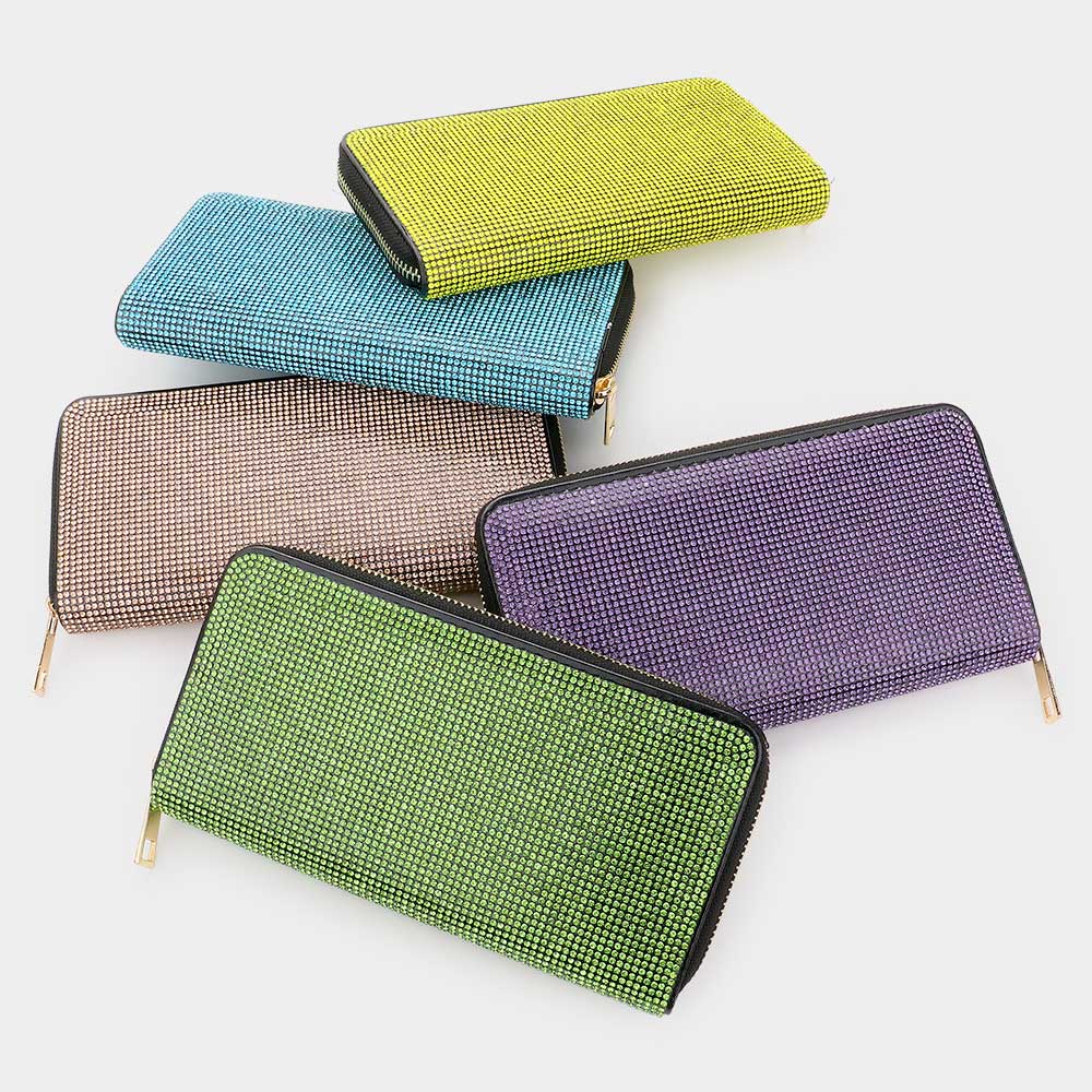 Madeline Love Peach Bling Solid Zipper Wallet - Bags & Wallets - extra