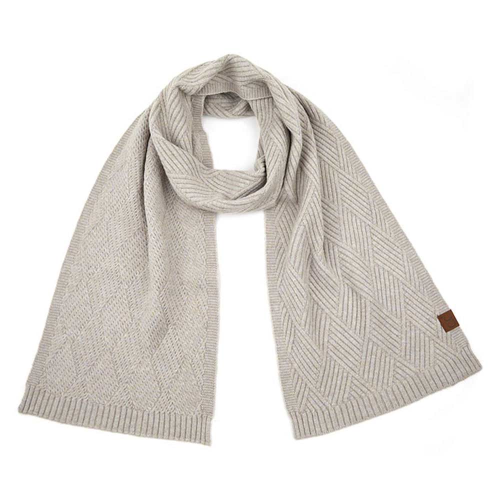 Warm Gray C.C Diagonal Stripes Criss Cross Pattern Scarf, adds a modern twist to any outfit. Crafted with high-quality fabric, it features a criss-cross pattern in stylish diagonal stripes with vibrant colors to choose from. Perfect for any season, this scarf adds a touch of sophistication. Perfect seasonal gift idea.
