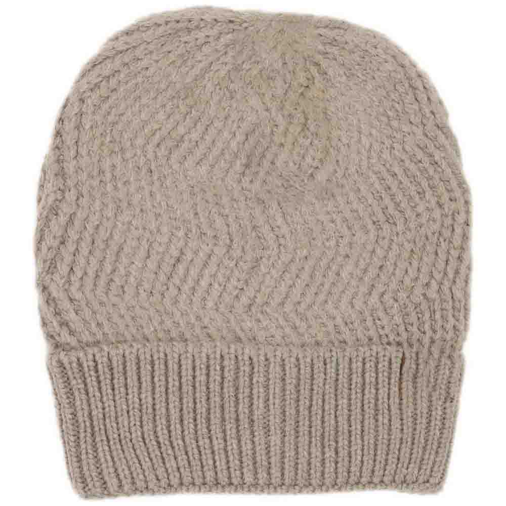 C.C Chevron Knitted Beanie With Cuff Hat