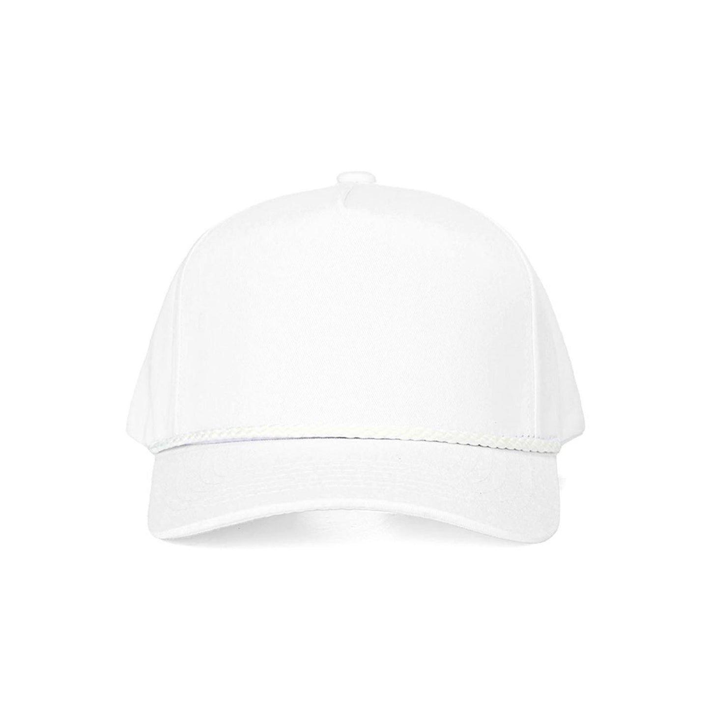 White CC Beanie Solid Trucker Hat Baseball Cap with Rope Point Detail features a clean, plain design accented by a classic rope detail for a timeless, laid-back look. The structured trucker style offers breathable comfort and an adjustable fit, making it perfect for everyday wear.
