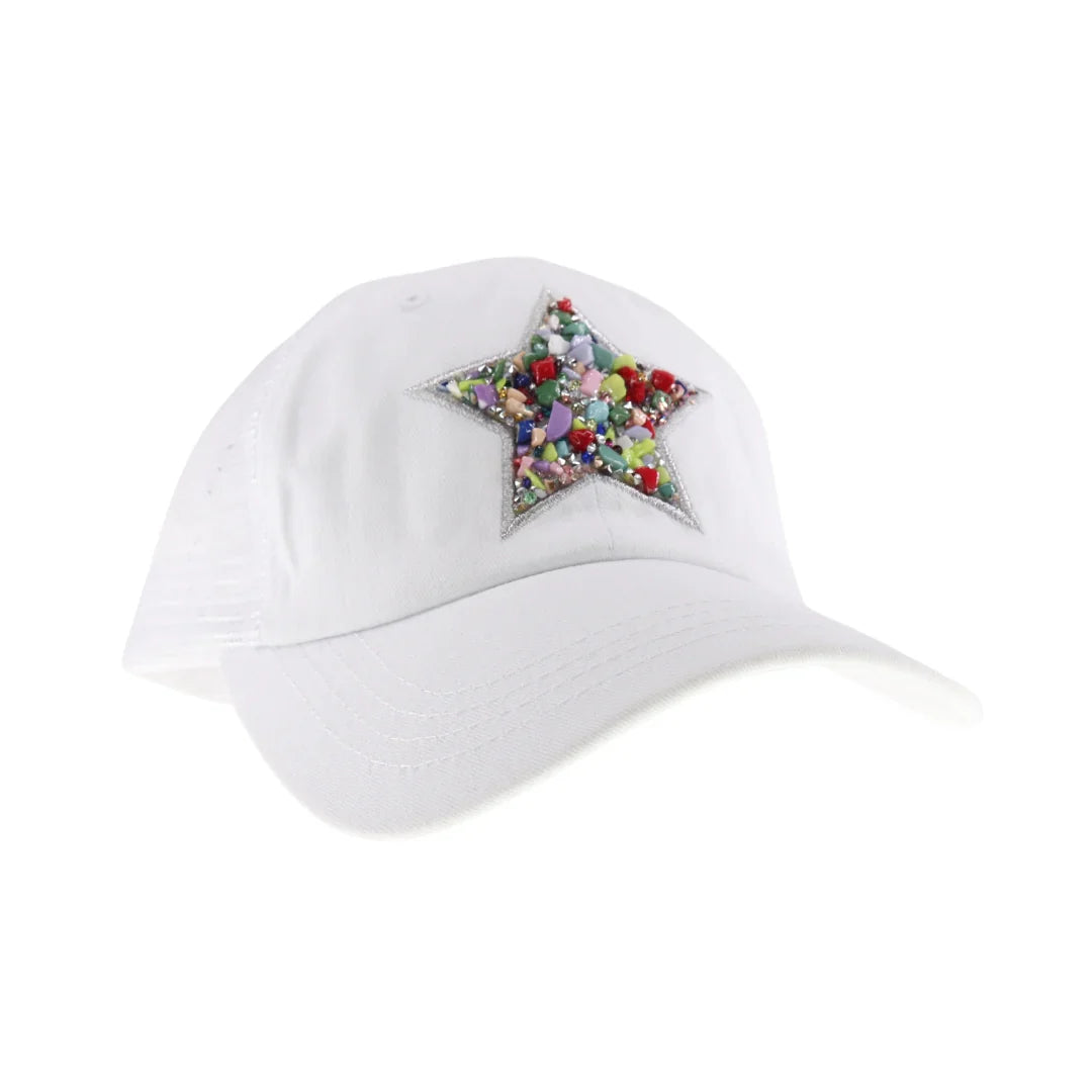 White C.C Star Stone Embellishment Baseball Cap adds a touch of sparkle and glamour to any outfit. Made with high-quality materials, this cap is both stylish and durable. Perfect for a casual day out or a sports game, this cap is a must-have accessory for any fashion-forward individual.