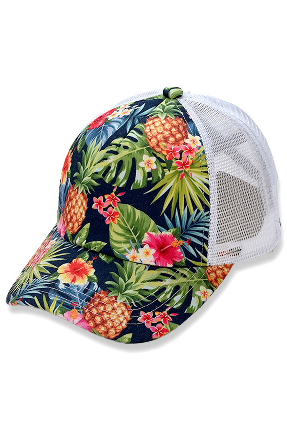 White C.C Tropical Cross Band Mesh Back Trucker Cap is the perfect blend of style and functionality. The mesh back design provides ventilation, while the crossband adds a trendy touch. With its versatile design, this cap is perfect for any outdoor activity. Grab yours now and stay cool under the sun.