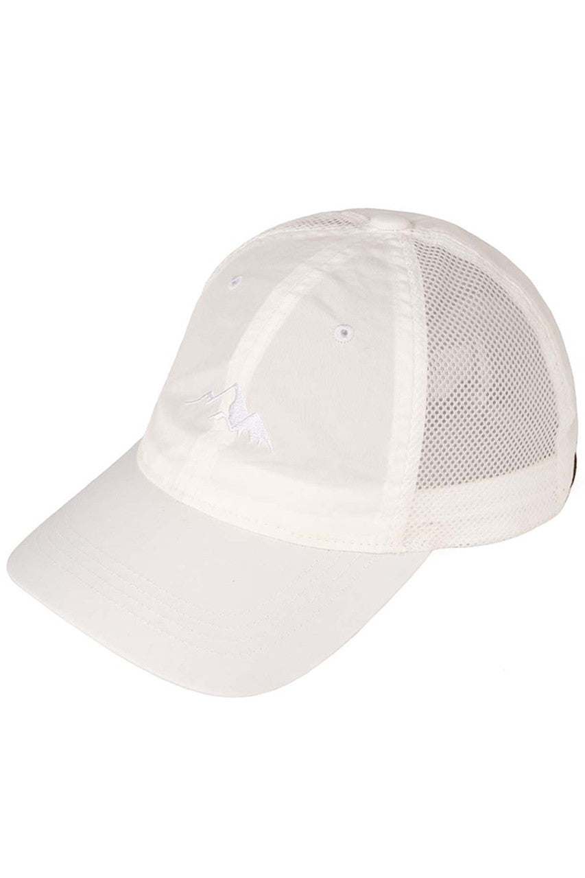 White C.C Weightless Windbreaker Baseball Cap is the ultimate combination of style and functionality. Made with lightweight materials, it protects from the wind while remaining comfortable to wear. Perfect for any outdoor activity, this cap is a must-have for those on the go.