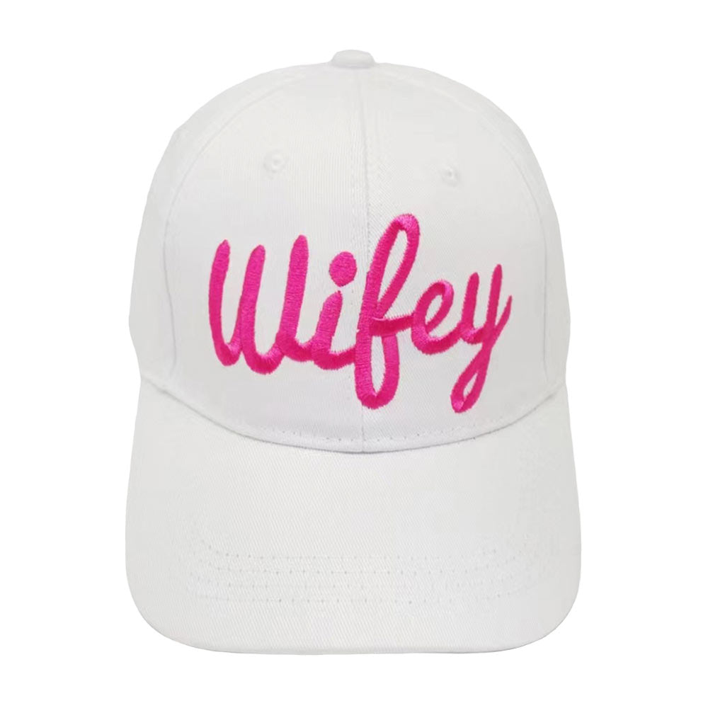 White Wifey Message Baseball Cap, this stylish baseball cap is the perfect accessory for any casual outing. Comfortable and perfect for keeping the sun off of your face. Impress your wife with this wifey message baseball cap. This cap is a fantastic gift for your wife on her birthday or wedding anniversary.