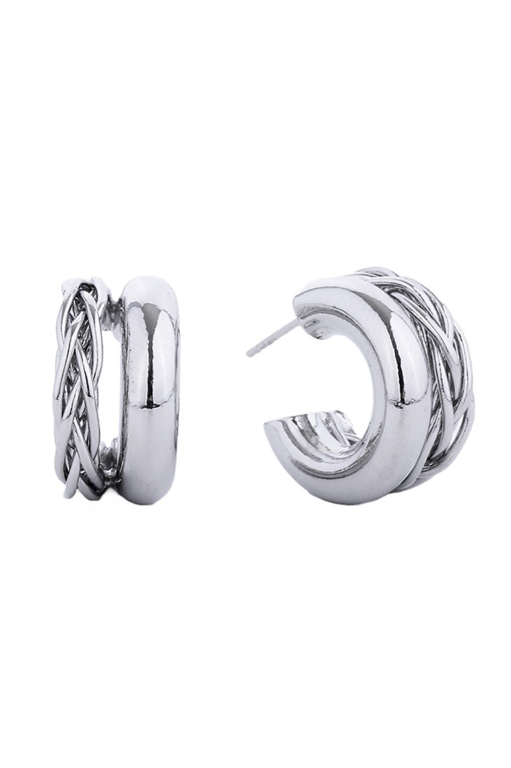 White Gold Elegant post hoop earrings crafted with hypoallergenic brass and finished in luxurious 14K gold or white gold dipping. These timeless hoops feature a delicate 1.91cm diameter, perfect for everyday wear or special occasions. Lead and nickel compliant, making them safe for sensitive skin. A versatile addition to any jewelry collection that combines classic style with comfort and quality craftsmanship.