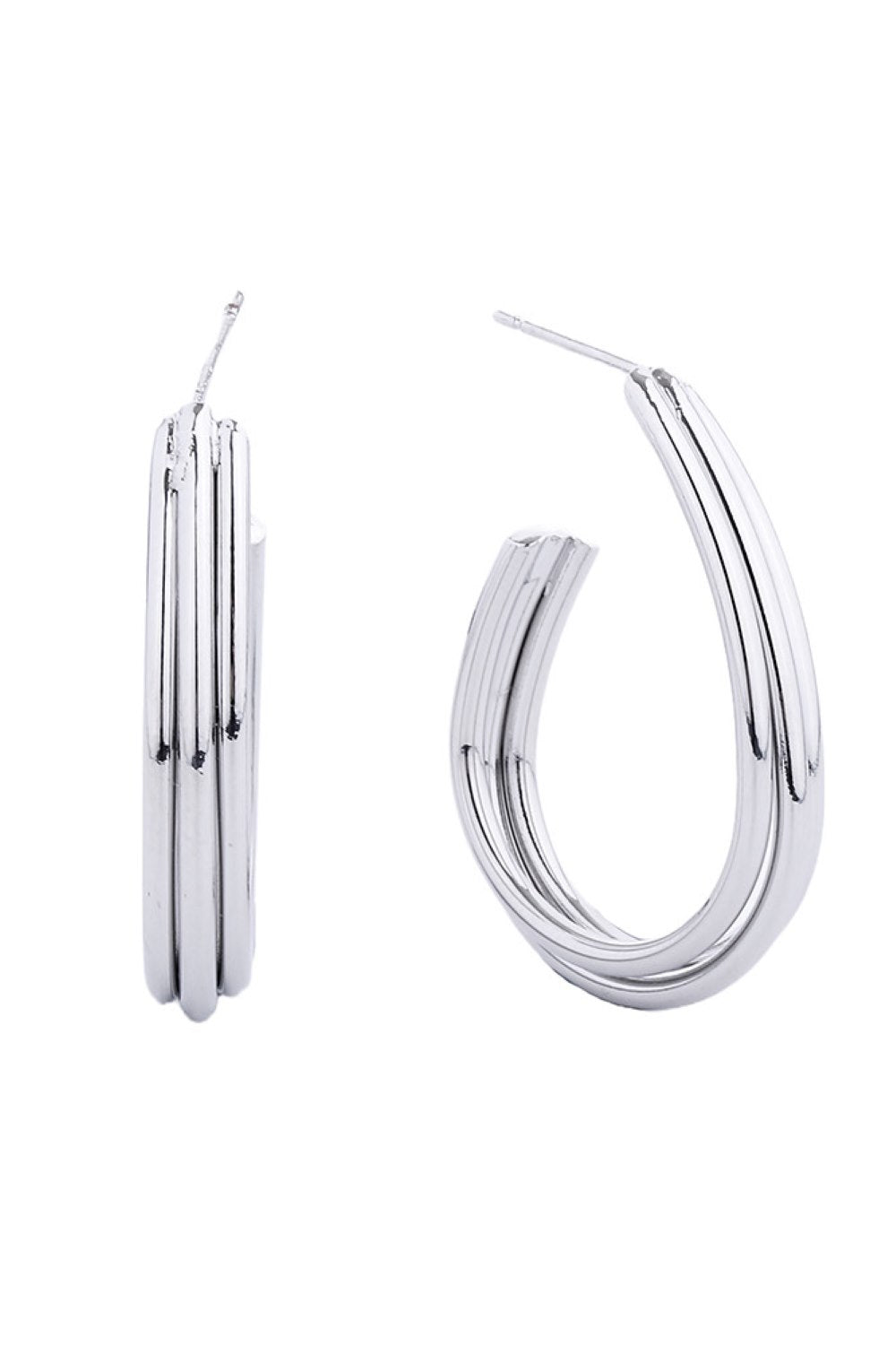 Elevate your everyday look with these stunning post hoop earrings, crafted with a luxurious 14K gold or white gold dip finish. Featuring a comfortable 3.2cm diameter, they're the perfect size for versatile styling from casual to elegant occasions. Made from hypoallergenic brass, these earrings are gentle on sensitive skin and designed for all-day wear. Fully compliant with lead and nickel regulations, you can feel confident about quality and safety with every wear.