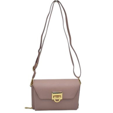 Solid Color Faux Leather Women's Clutch Crossbody Bag