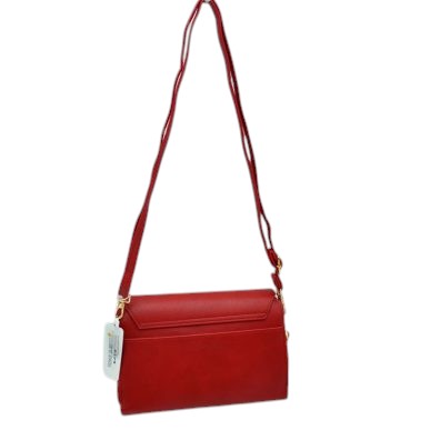 Solid Color Faux Leather Women's Clutch Crossbody Bag
