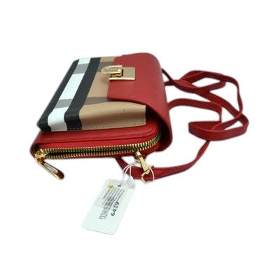 Solid Color Faux Leather Women's Clutch Crossbody Bag