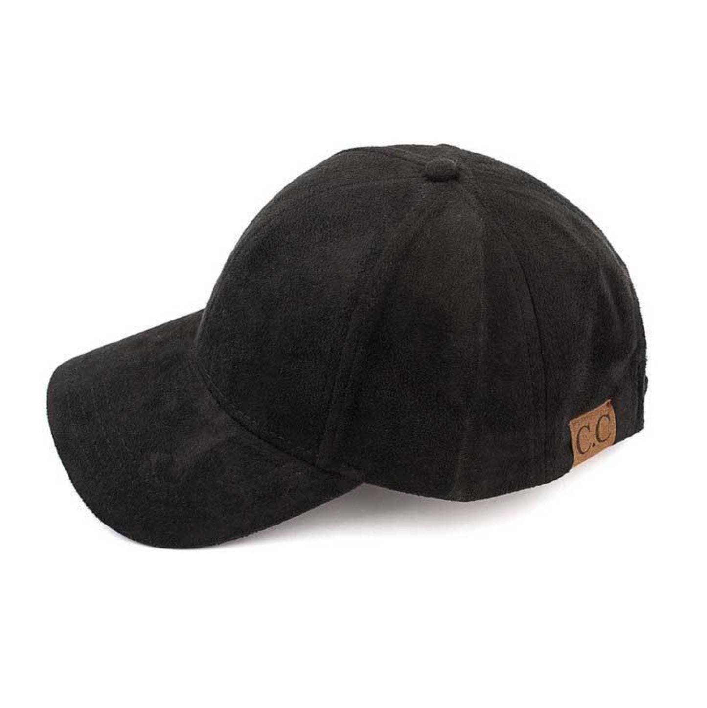 C.C Solid Faux Suede Baseball Cap 100% Polyester
