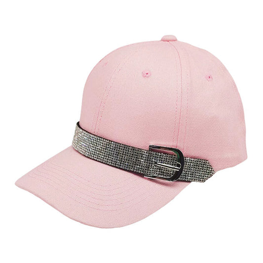 Bling Belt Buckle Accented Pink Baseball Cap is a must-have for fashionistas who let they mean business! The shiny belt buckle adds just the right amount of "bling" for a look that's bangin' and trendin'! Shine on! Perfect Birthday Gift, Mother's Day, anniversary Gift, Valentine's Day, Regalo Cumpleanos, Navidad etc