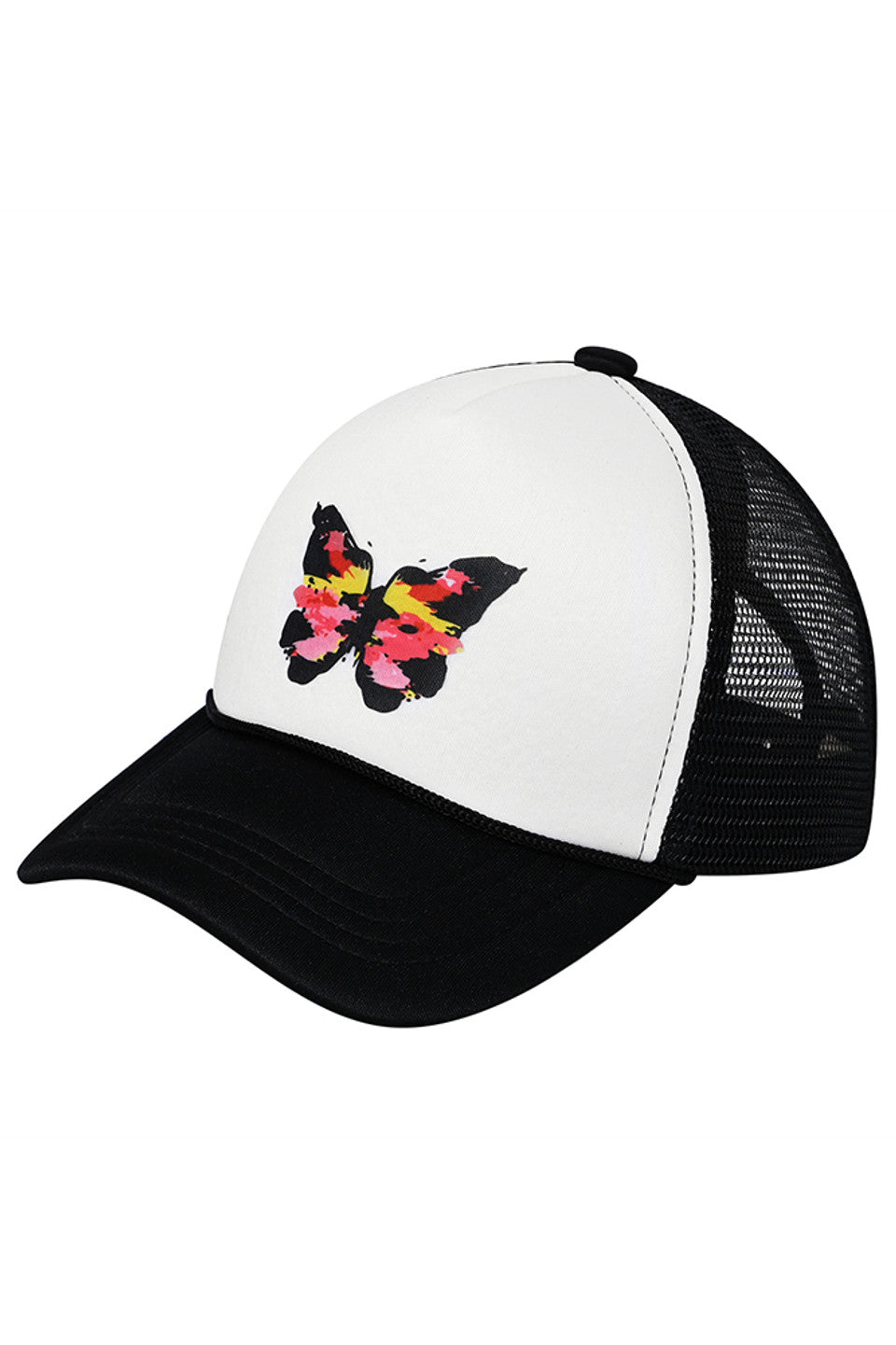 Black C.C Kids Hand Painted Abstract Butterfly Cap combines artistic flair with comfortable wearability. Each cap features a unique, hand-painted abstract butterfly design, making it a standout accessory for children. Crafted with quality materials, it ensures a snug fit and durability for everyday adventures. Perfect for adding a creative touch to any outfit while providing sun protection.