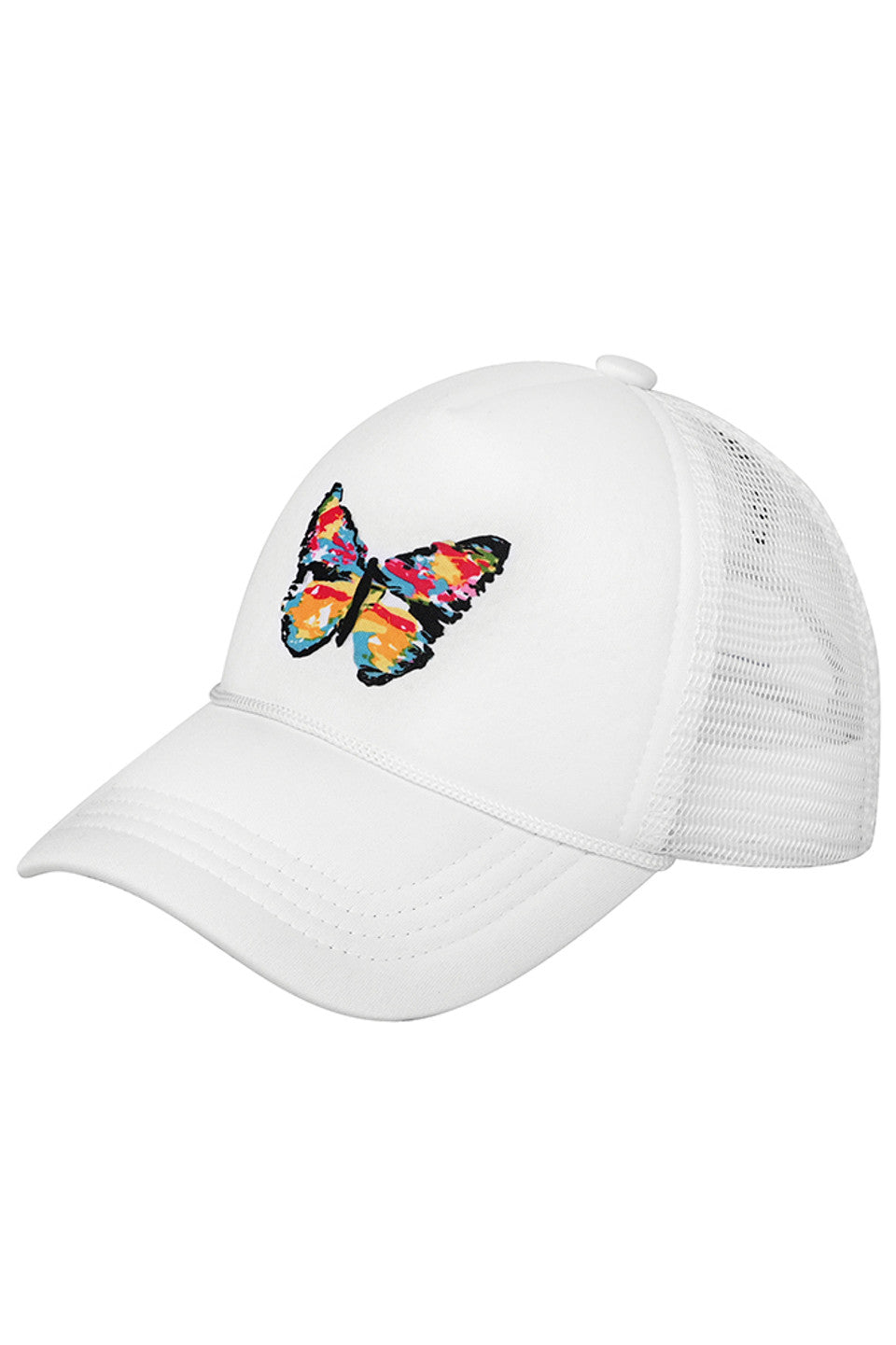 White C.C Kids Hand Painted Abstract Butterfly Cap combines artistic flair with comfortable wear. Each cap features a unique, hand-painted abstract butterfly design, making it a distinctive accessory for children. Crafted with high-quality materials, it ensures a snug fit and durability, making it perfect for everyday use or special occasions. The cap not only adds a creative touch to any outfit but also encourages individuality and style in young wearers.