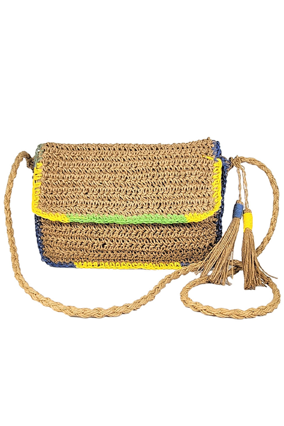 Charm Tassel Straw Crossbody Bag combines natural straw craftsmanship with a stylish tassel accent, offering a lightweight and breathable accessory perfect for warm-weather outings. Its crossbody design ensures hands-free convenience and secure carrying, making it ideal for daily errands or casual events. Durable yet elegant, this bag complements a variety of outfits while providing practical storage for essentials.