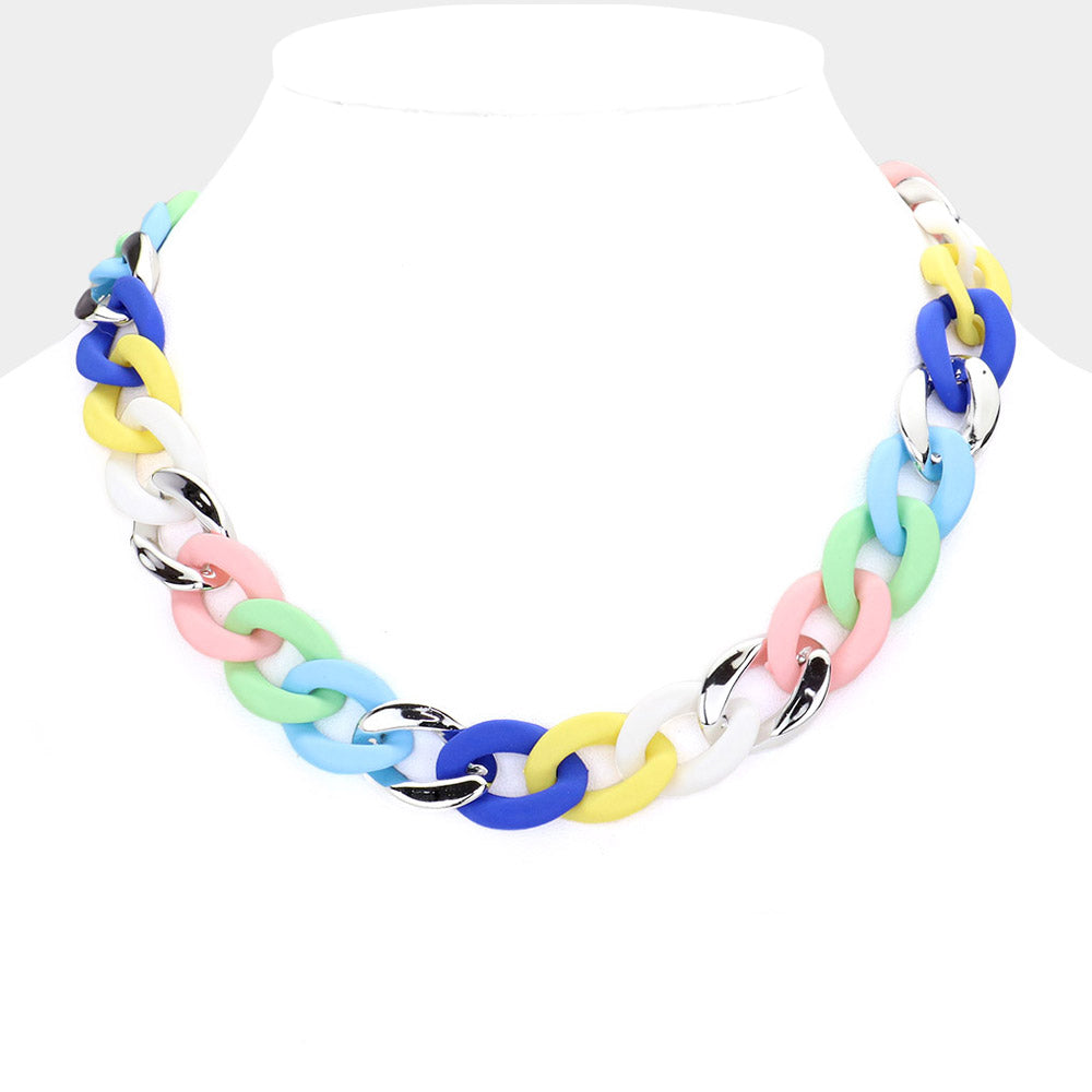 Multi Color Chain Necklace