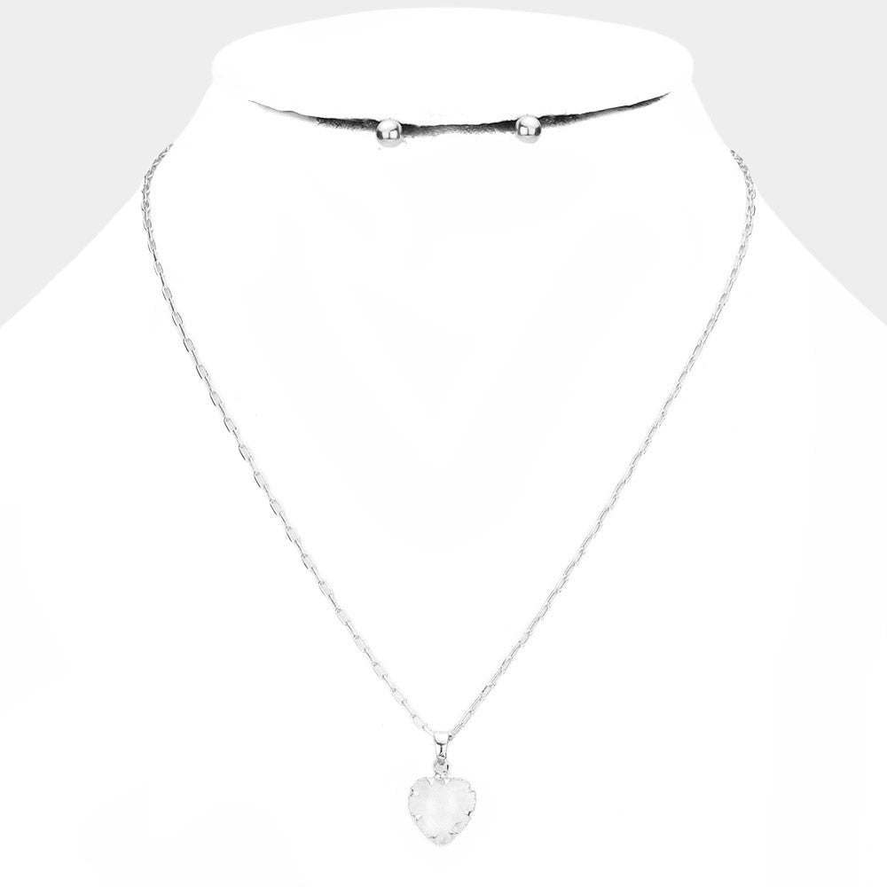 Heart Pendant Necklace - Necklaces