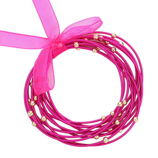 12PC Metal Ball Pointed Fuchsia Guitar String Stackable Stretch Bracelets can light up any outfit, fabulous fashion and sleek style add a pop of pretty color coordinating with any ensemble from business casual to everyday wear. Perfect Birthday Gift, Anniversary Gift, Christmas Gift, Regalo Cumpleanos, Regalo Navidad, etc