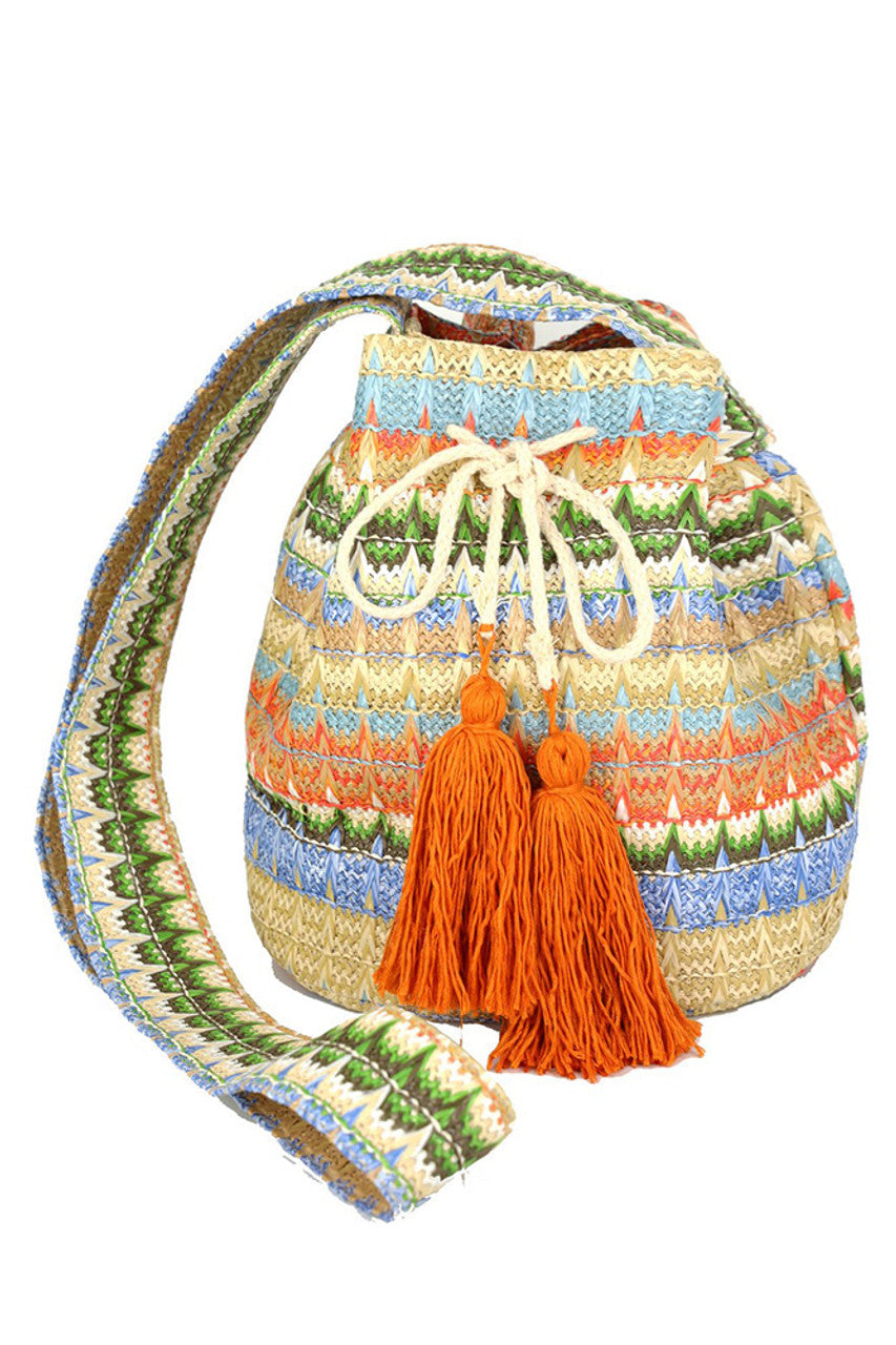 Orange Multi Color Geometric Pattern Bucket Bag combines vibrant design with practical functionality. Its spacious interior offers ample room for daily essentials, while the durable construction ensures long-lasting use. The eye-catching geometric pattern adds a contemporary touch, making it a versatile accessory for both casual and stylish occasions. Ideal for those seeking a statement piece that balances fashion and utility.