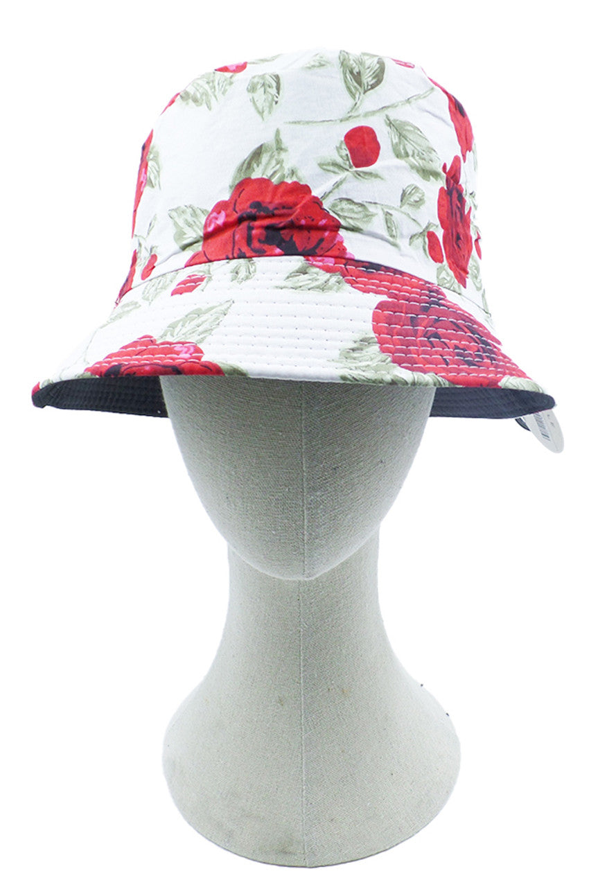 White Rose Print Bucket Hat combines fashion and functionality with its distinctive floral pattern. Crafted from durable materials, it offers reliable sun protection while elevating your casual wardrobe. The versatile silhouette complements various outfits, making it an essential accessory for outdoor activities or everyday wear. Its comfortable fit and practical design make it suitable for all-day use.