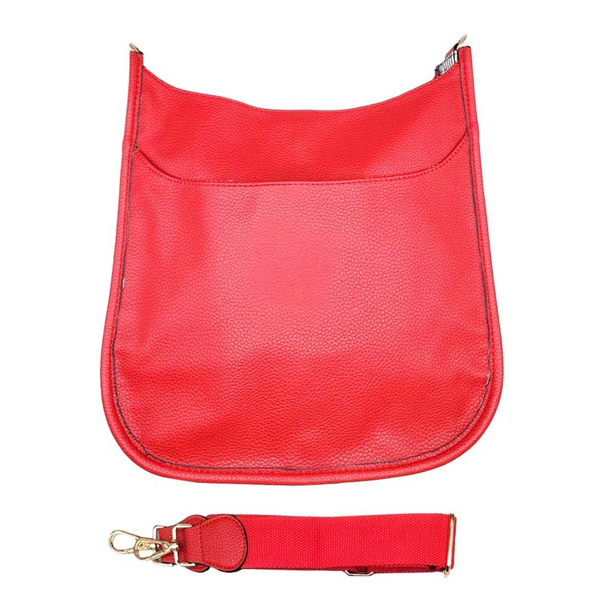 Red Solid Colored Faux Leather Detailed Adjustable Crossbody Tote Handbag, Best Seller Tote, Handbag has plenty of room to fit all your items, available in a few colors. This handbag also comes with two inside slip pockets and one inside zipper pocket; it can also be worn as a crossbody bag. This 2 in 1 tote bag is just what the boss lady needs!