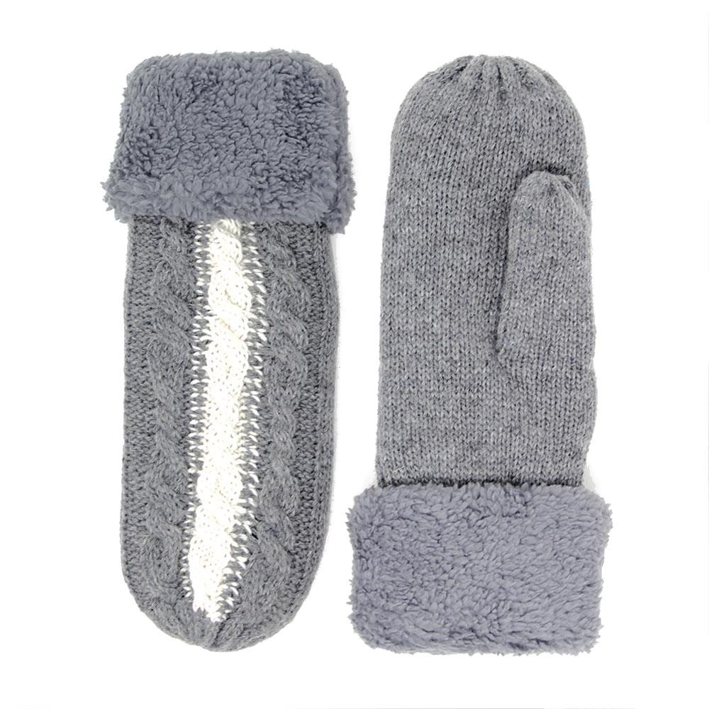 So Plush Two Tone Cable Knit Fuzzy Trim Mitten Gloves are exceptionally warm & protect you from winter's cold winds. Stylish & comfortable, chic & glam are the perfect accessory to complete any outfit. Can be worn everyday, keep your hands cozy while staying stylish. The perfect present for yourself or a loved one!