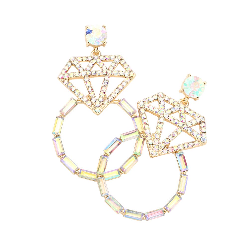 Ab Gold Multi Stone Diamond Ring Dangle Evening Earrings, are beautifully designed to put on a pop of color and complete your ensemble. Perfect for adding beauty & glamor everywhere with these diamond ring dangle evening earrings. It looks so pretty, bright, and elegant on any special occasion. These evening dangle earrings are handcrafted jewelry that fits your lifestyle.