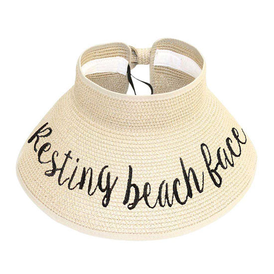 Beige Resting Beach Face Message Roll Up Foldable Visor Sun Hat, whether you’re basking under the summer sun at the beach, lounging by the pool, or kicking back with friends at the lake, a great hat can keep you cool and comfortable even when the sun is high in the sky. Large, comfortable, and perfect for keeping the sun off of your face, neck, and shoulders, ideal for travelers who are on vacation or just spending some time in the great outdoors.