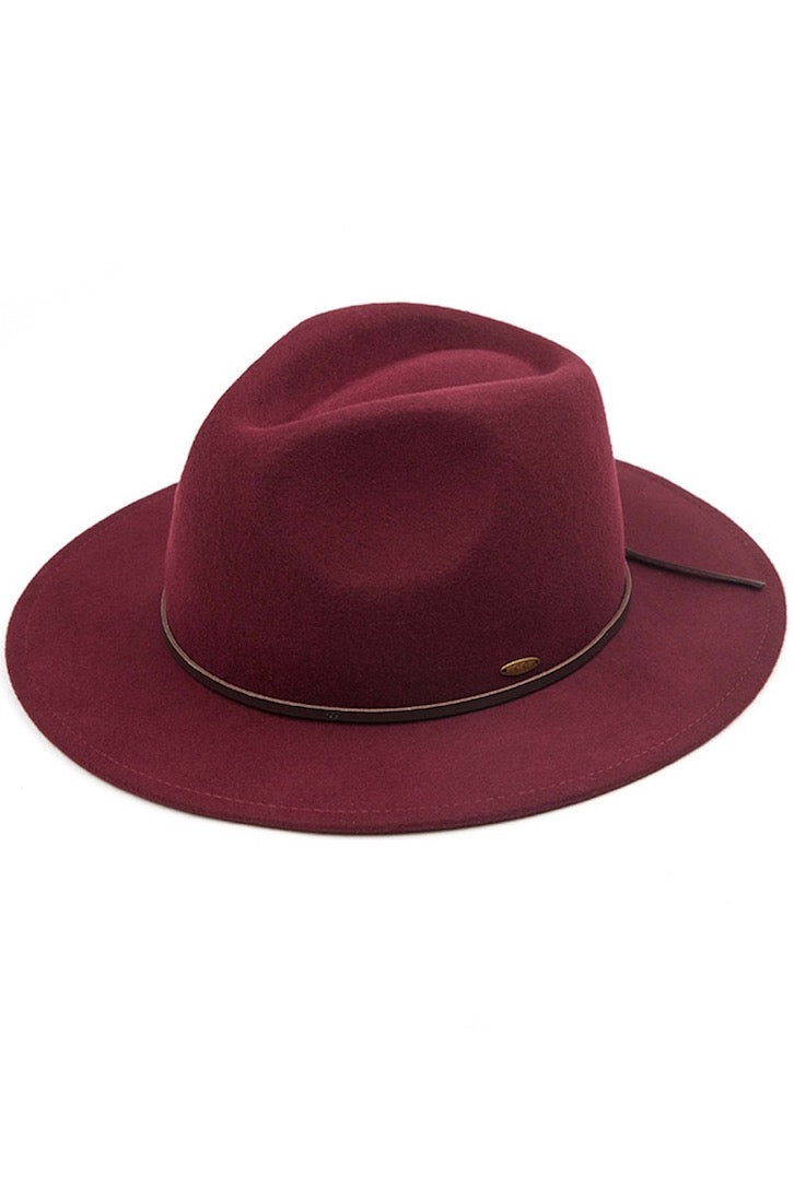 Berry C.C Wool Felt Detailed Panama Summer Sun Hat With Leather Bow Trim; Unique, timeless & classic Summer Sun Fedora Hat has a ribbon band trim material accent. Trendy Birthday, Holiday Gift, Christmas Gift, Regalo de Navided, Bad hair days, casual everyday wear, Anniversary Gift, Fall Outfit, Cool Fashion Fedora, Valentine's Day Gift