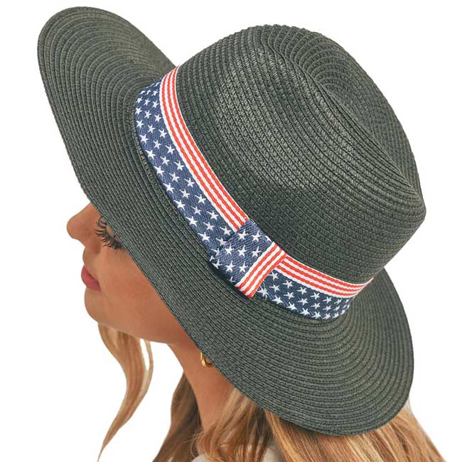 Black American USA Flag Band Panama Straw Sun Hat, whether you’re basking under the summer sun at the beach, lounging by the pool, or kicking back with friends at the lake, a great hat can keep you cool and comfortable even when the sun is high in the sky.  Large, comfortable, and perfect for keeping the sun.