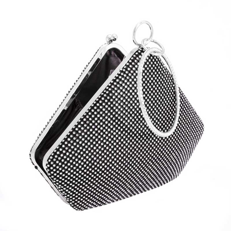Black Bling Angled Evening Tote Crossbody Bag, is beautifully designed and fit for all occasions & places. Show your trendy side with this awesome tote crossbody bag. Versatile enough for carrying straight through the week, perfectly lightweight to carry around all day on special occasions. Perfect for makeup, money, credit cards, keys or coins, and many more things.