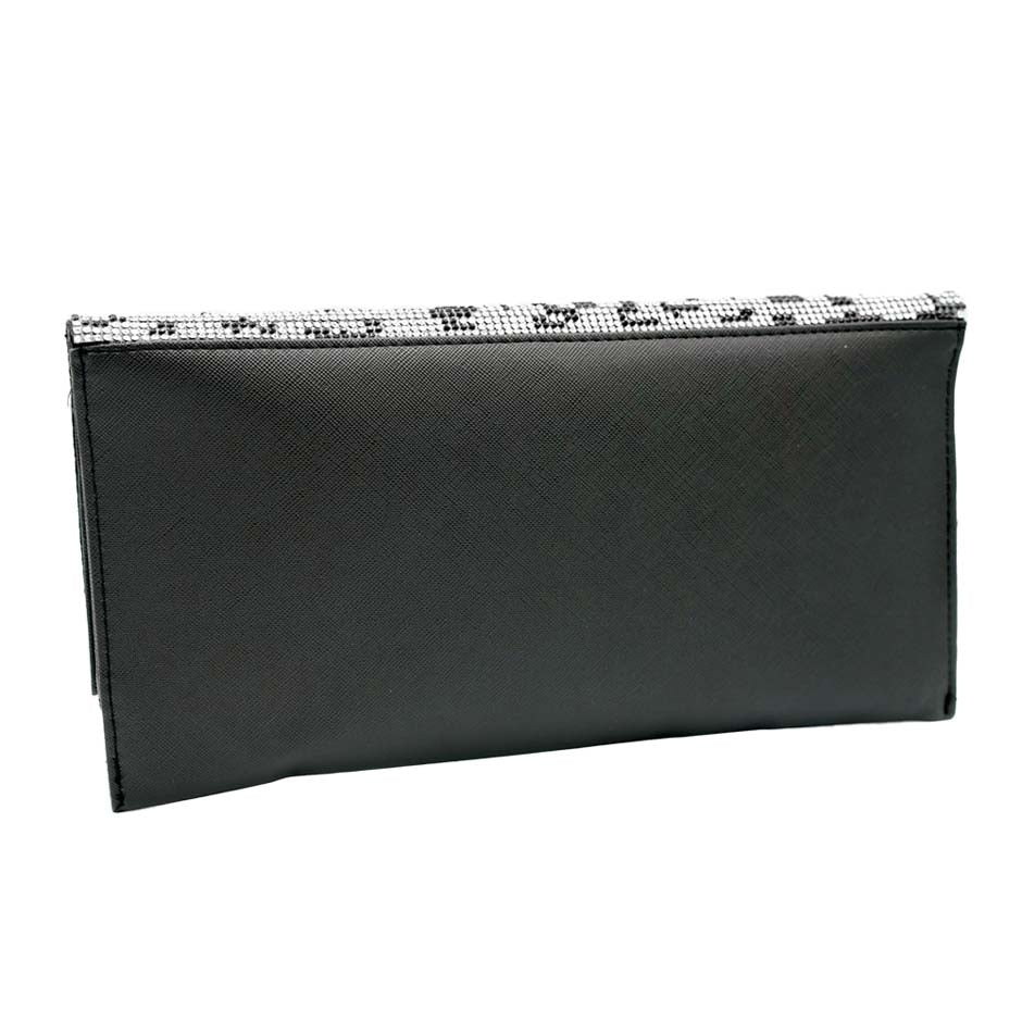Black Bling Leopard Patterned Evening Clutch Crossbody Bag, is the perfect choice to carry on the special occasion with your handy stuff. It is lightweight and easy to carry throughout the whole day. You'll look like the ultimate fashionista while carrying this Crossbody Evening Bag. This stunning Bling Leopard Patterned Clutch bag is perfect for weddings, parties, evenings, cocktail parties, wedding showers, receptions, proms, etc.