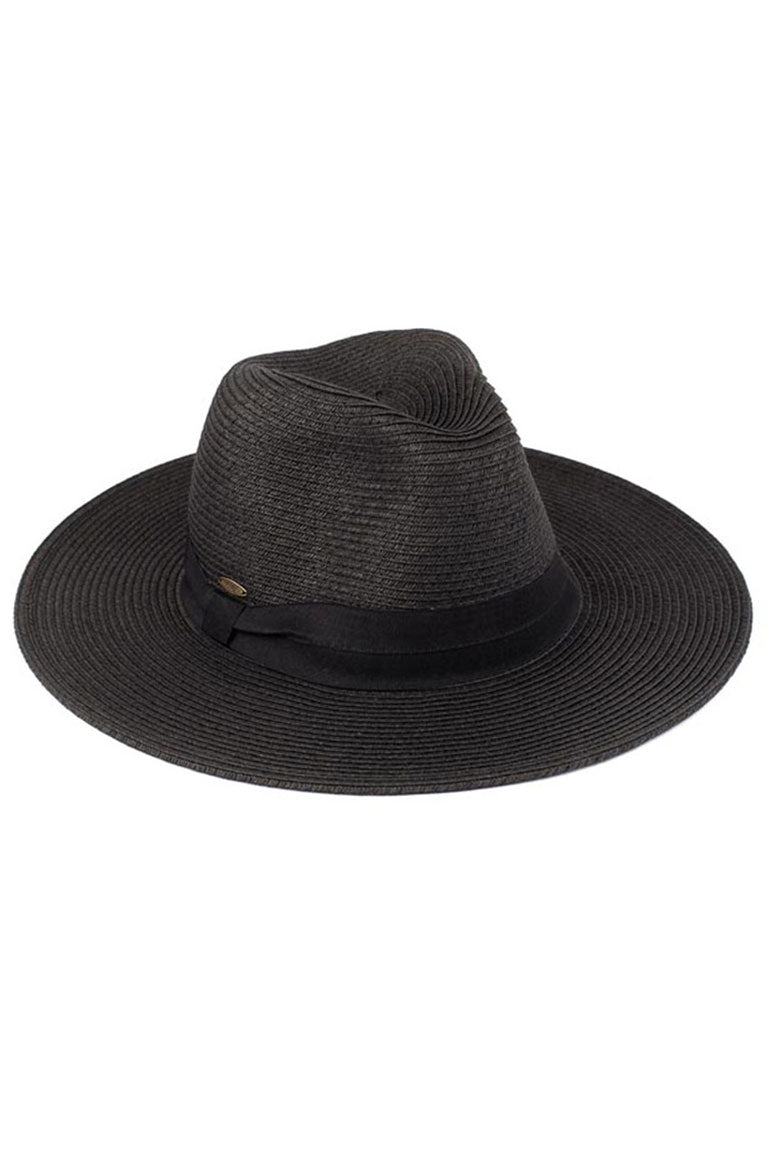 Black C.C adjustable string straw hat. Whether you’re basking under the summer sun at the beach, lounging by the pool, or kicking back with friends at the lake, a great hat can keep you cool and comfortable even when the sun is high in the sky. Large, comfortable, and perfect for keeping the sun off of your face, neck, and shoulders, ideal for travelers who are on vacation or just spending some time in the great outdoors.