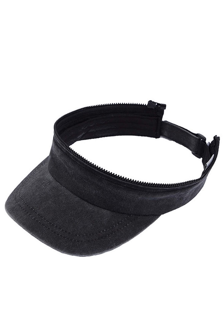 Black C.C Convertible Denim Army Zipper Cap Sun Visor Cotton Summer Sun Hat; show your trendy side with this chic cap accented with a zipper, brings of-the-moment edge to a classic cap, popular among street-style crowd. Perfect for protecting from the sun, rain, wind, snow on outdoor activities. Perfect for Summer, Vacation
