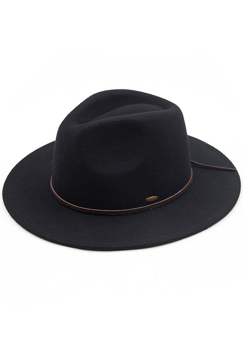 Black C.C Wool Felt Detailed Panama Summer Sun Hat With Leather Bow Trim; Unique, timeless & classic Summer Sun Fedora Hat has a ribbon band trim material accent. Trendy Birthday, Holiday Gift, Christmas Gift, Regalo de Navided, Bad hair days, casual everyday wear, Anniversary Gift, Fall Outfit, Cool Fashion Fedora, Valentine's Day Gift