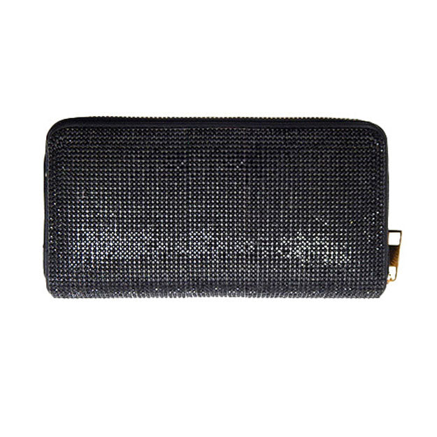Black Crystal Rhinestone Pave Zipper Wallet, look like the ultimate fashionista, beautiful Crystal Rhinestone Zipper Wallet. Perfect for money, credit cards, keys or coins and many more things, light and gorgeous. Versatile enough for carrying straight through the week, perfectly lightweight to having around all day. Perfect Birthday Gift, Anniversary Gift, Just Because Gift, Mother's day Gift, Summer, & night out on the beach etc.