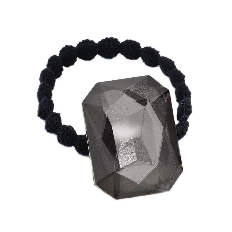 Black Diamond Crystal Octagon Accented Stretch Hair Band. Create a natural look while perfectly matching your color with the easy to use Color Deft Bun Maker Hair Band. Adds a super neat and trendy twist to any boring style. Perfect for everyday wear; special occasions, outdoor festivals and more. Available in a variety of colors!