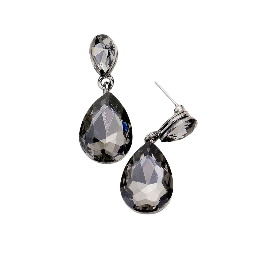 Black Diamond Glass Crystal Teardrop Dangle Earrings, these teardrop earrings put on a pop of color to complete your ensemble & make you stand out with any special outfit. The beautifully crafted design adds a gorgeous glow to any outfit on special occasions. Crystal Teardrop sparkling Stones give these stunning earrings an elegant look. Perfectly lightweight, easy to wear & carry throughout the whole day.