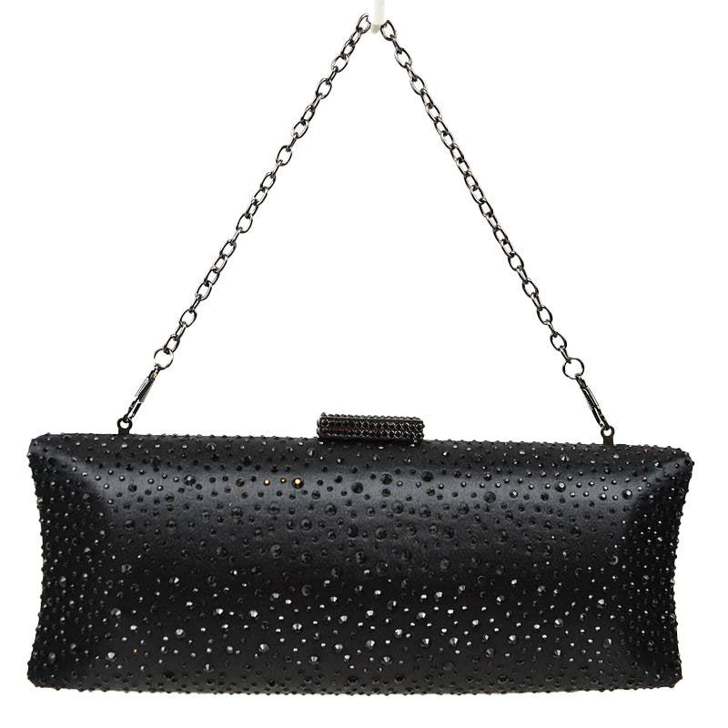 Black Luxury Satin Evening Handbag Clutch Bag Bridal Party Purse, is the perfect choice to carry on the special occasion with your handy stuff. It is lightweight and easy to carry throughout the whole day. You'll look like the ultimate fashionista carrying this trendy clutch Bag. The beautiful design makes it stunning and will increase your beauty to a greater extent making you stand out from the crowd.