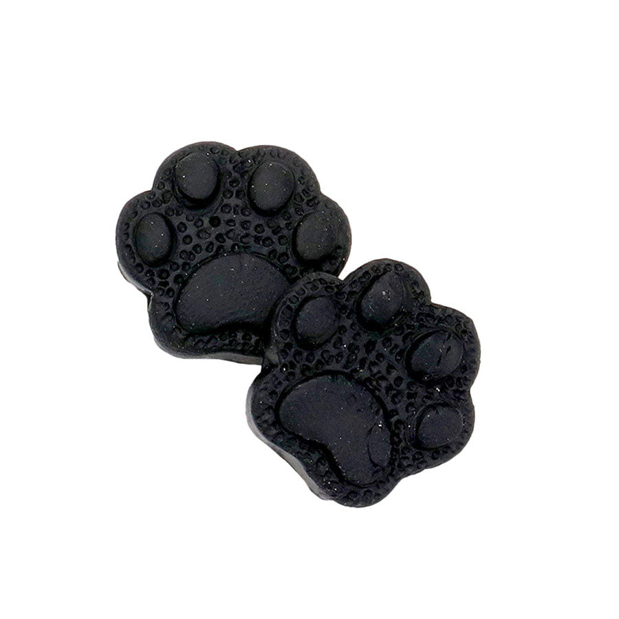 Black Funny Paw Polymer Clay Stud Earrings, Animal inspired paw dangle earrings fun handcrafted jewelry that fits your lifestyle, adding a pop of pretty color. Enhance your attire with these vibrant artisanal earrings to show off your fun trendsetting style. Great gift idea for Wife, Mom, or your Loving One. Perfect Birthday Gift, Just Because Gift, Thank you Gift.